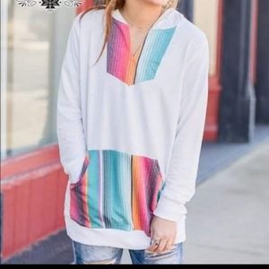 New Crazy Train Serape Hood Xlg